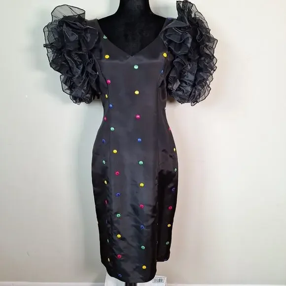 sachin and babi light blue dress 80s Holiday Dress